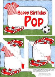 5x7 Football Birthday Pop Scallop Corner Stacker