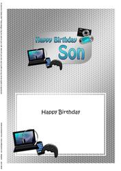 5x7 Birthday Son Gadgets N Gizmos Matching Insert