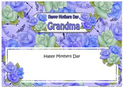 Mothers Day Grandma Roses Matching Large Dl Insert