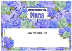 Mothers Day Nana Roses Matching Large Dl Insert