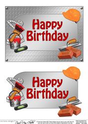 5x7 Birthday Handyman Tools 3D Decoupage