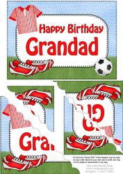 5x7 Football Birthday Grandad Scallop Corner Stacker