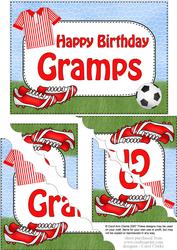 5x7 Football Birthday Gramps Scallop Corner Stacker