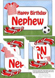 5x7 Football Birthday Nephew Scallop Corner Stacker