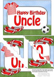 5x7 Football Birthday Uncle Scallop Corner Stacker