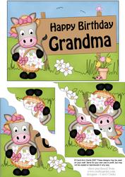 5x7 Gigi Horse Birthday Grandma Scallop Corner