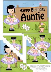 5x7 Girlz Suzi Birthday Auntie Scallop Corner