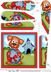 Rusty the Dog's Easter Egg Fan Pyramage Topper