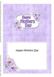 5x7 Mothers Day Daisies Matching Insert