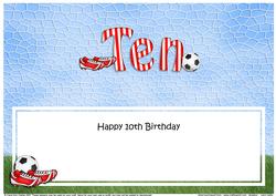 Birthday Ten Football Large Dl Matching Insert