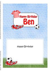 5x7 Birthday Ben Football Matching Insert