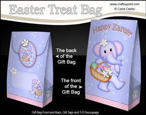 3D Easter Lola Eephant Gift Bag Mini Kit