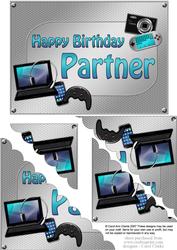 5x7 Gadgets N Gizmos Birthday Partner Scallop Corner