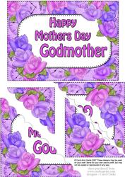 5x7 Time for Roses Mothers Day Godmother Scallop Corner