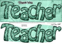 Large Dl Thank You Teacher Clocks 3D Decoupage