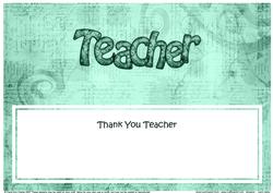Thank You Teacher Clocks Matching Large Dl Insert