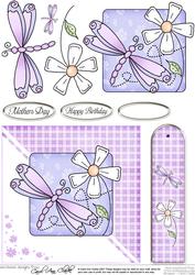 Dragonfly Quick Card with Decoupage
