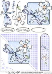 Dragonfly Quick Card with Decoupage