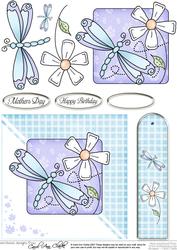 Dragonfly Quick Card with Decoupage