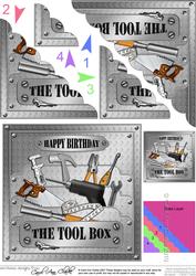 Birthday DIY Toolbox Scallop Corner Side Stacker