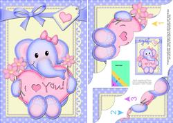 A5 Lola Elephant's Heart Scallop Corner Stacker