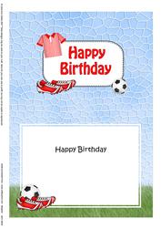 5x7 Birthday Football Matching Insert
