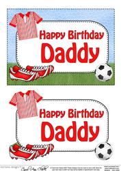 5x7 Birthday Daddy Football 3D Step by Step Decoupage