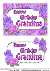 5x7 Birthday Grandma Time for Roses 3D Decoupage