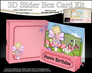 3D Girlz Fiz Fairy Slider Box Card Kit