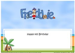 Pirates Birthday Freddie Large Dl Matching Large Dl Insert