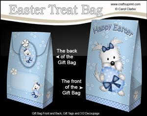3D Easter Westie Dog Gift Bag Mini Kit