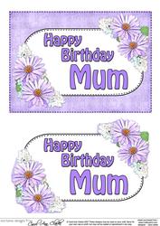 5x7 Birthday Mum Daisies 3D Step by Step Decoupage