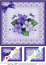 8 x 8 Pretty Viola Scalloped Corner Topper