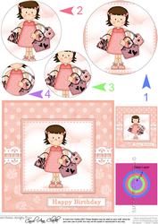 Girlz Suzi Goes Shopping Circle Pyramage Topper