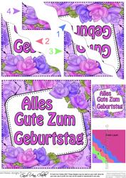 German Birthday Time for Roses Wavy Corner Stacker