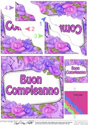 Italian Birthday Time for Roses Wavy Corner Stacker