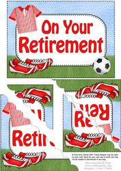 5x7 Football Retirement Scallop Corner Stacker