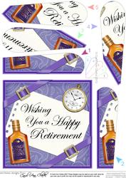 Retirement Clock Fan Pyramage Topper