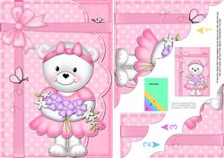 A5 Teddy Tess's Flowers Scallop Corner Side Stacker