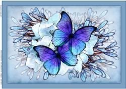 A4 Butterflies N Flowers Card Topper