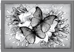 A4 Butterflies N Flowers Card Topper
