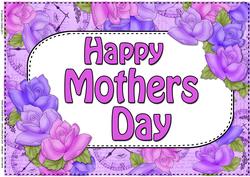 A4 Mothers Day Time for Roses Card Topper