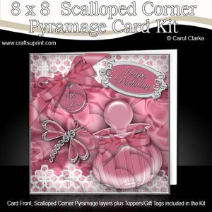 8 x 8 Perfume Lace N Dragonfly Kit with Scalloped Corners
