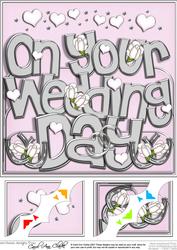 8 x 8 Wedding Day Scalloped Corner Topper