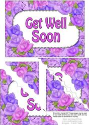 5x7 Time for Roses Get Well Soon Scallop Corner Stacker