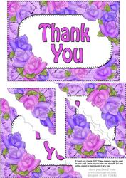 5x7 Time for Roses Thank You Scallop Corner Stacker