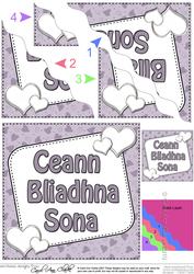 Scottish Gaelic Anniversary Hearts Wavy Corner Stacker