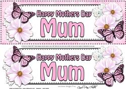 Large Dl Mothers Day Mum Floral Butterflies 3D Decoupage