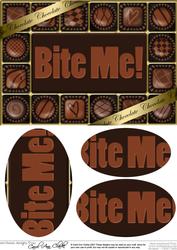 A5 Chocolate Greetings Oval Pyramage Topper