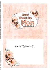 5x7 Mothers Day Mom Flowers & Butterflies Matching Insert